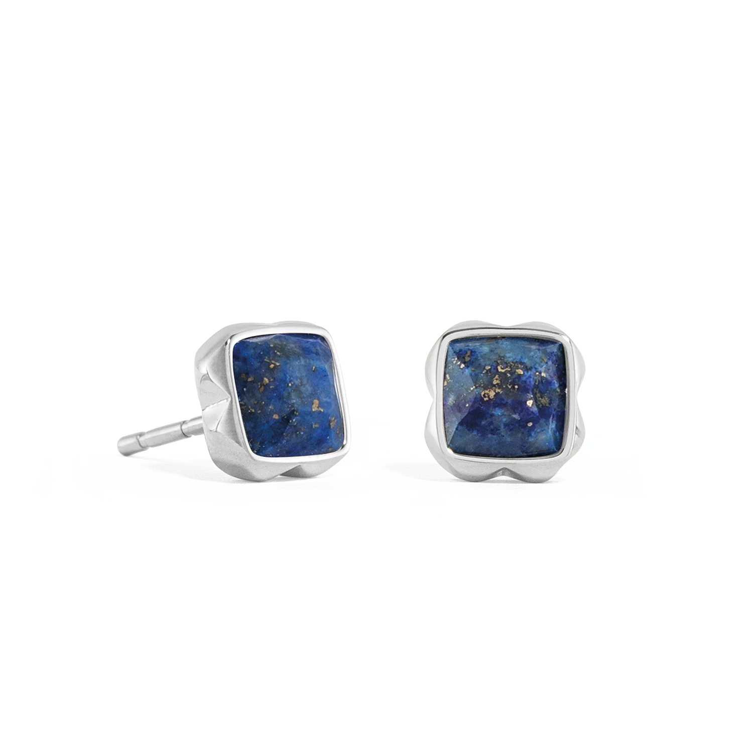 Birthstone September Earrings Lapis Lazuli Silver