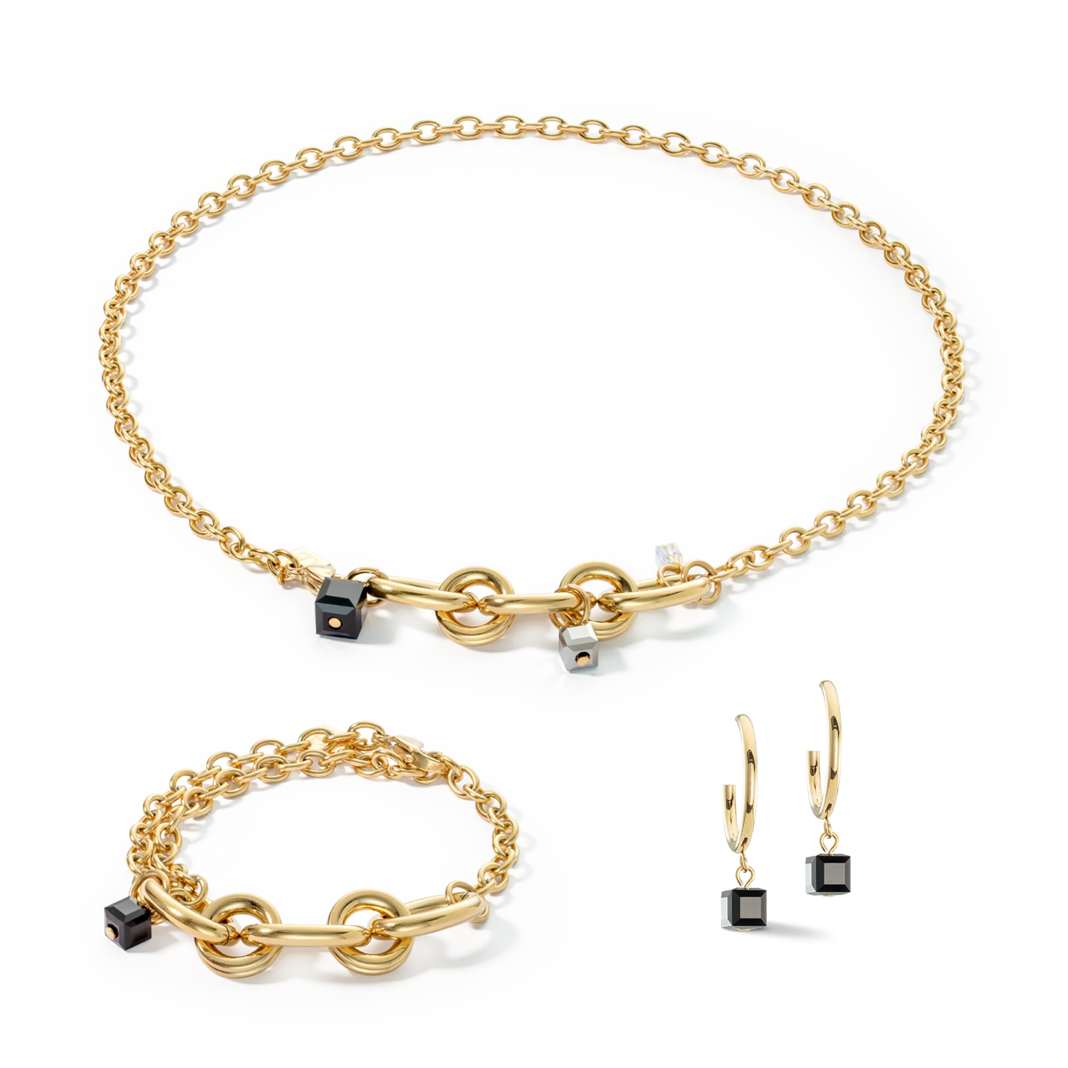 Bracelet Chunky Chain gold-black - Image 3