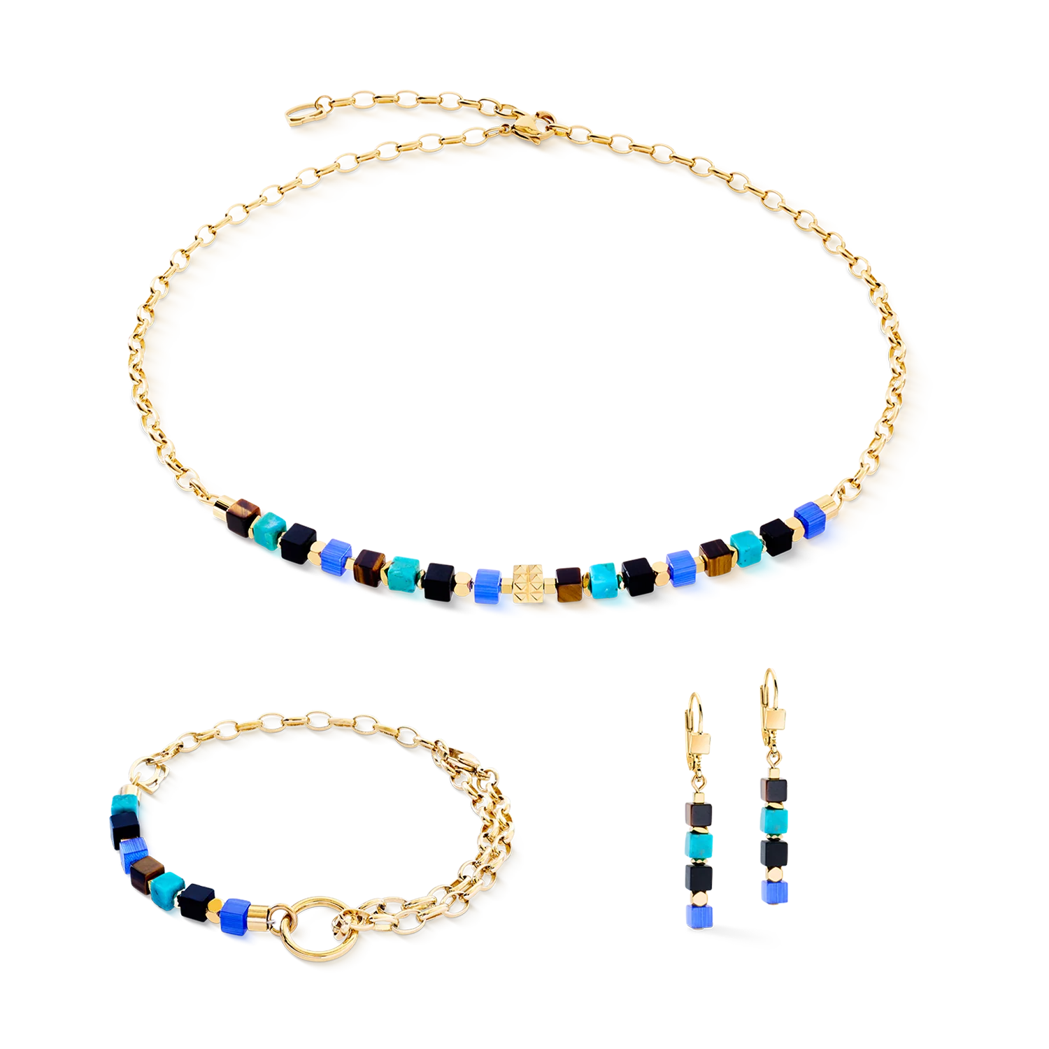 Bracelet Cube Mosaic Lagoon gold - Image 3