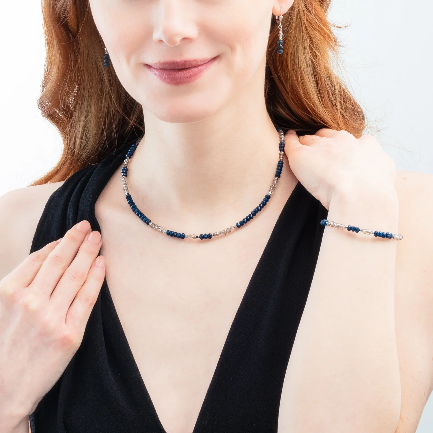 Bracelet Rhythm Jade Navy silver - Image 4