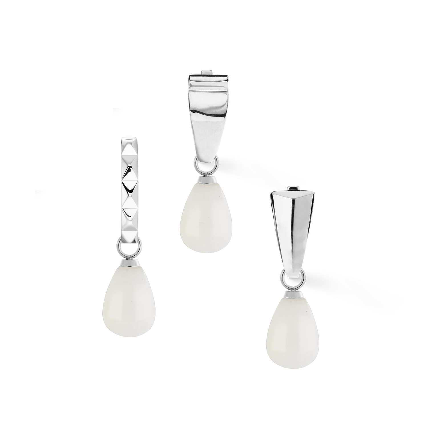 EAR ME UP Charm Drops Silver-White - Image 4
