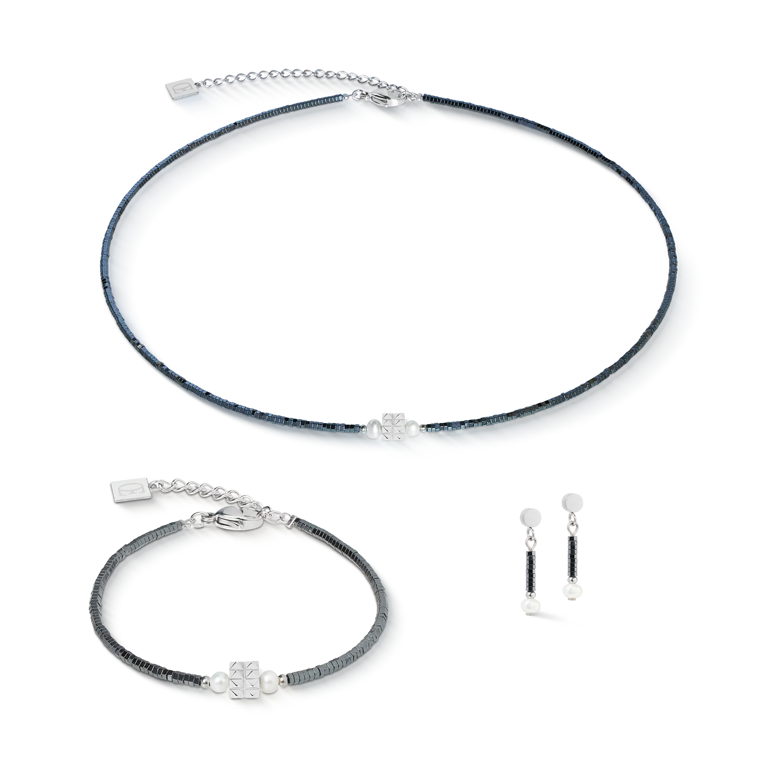 Earrings Edge & Grace anthracite-silver - Image 3