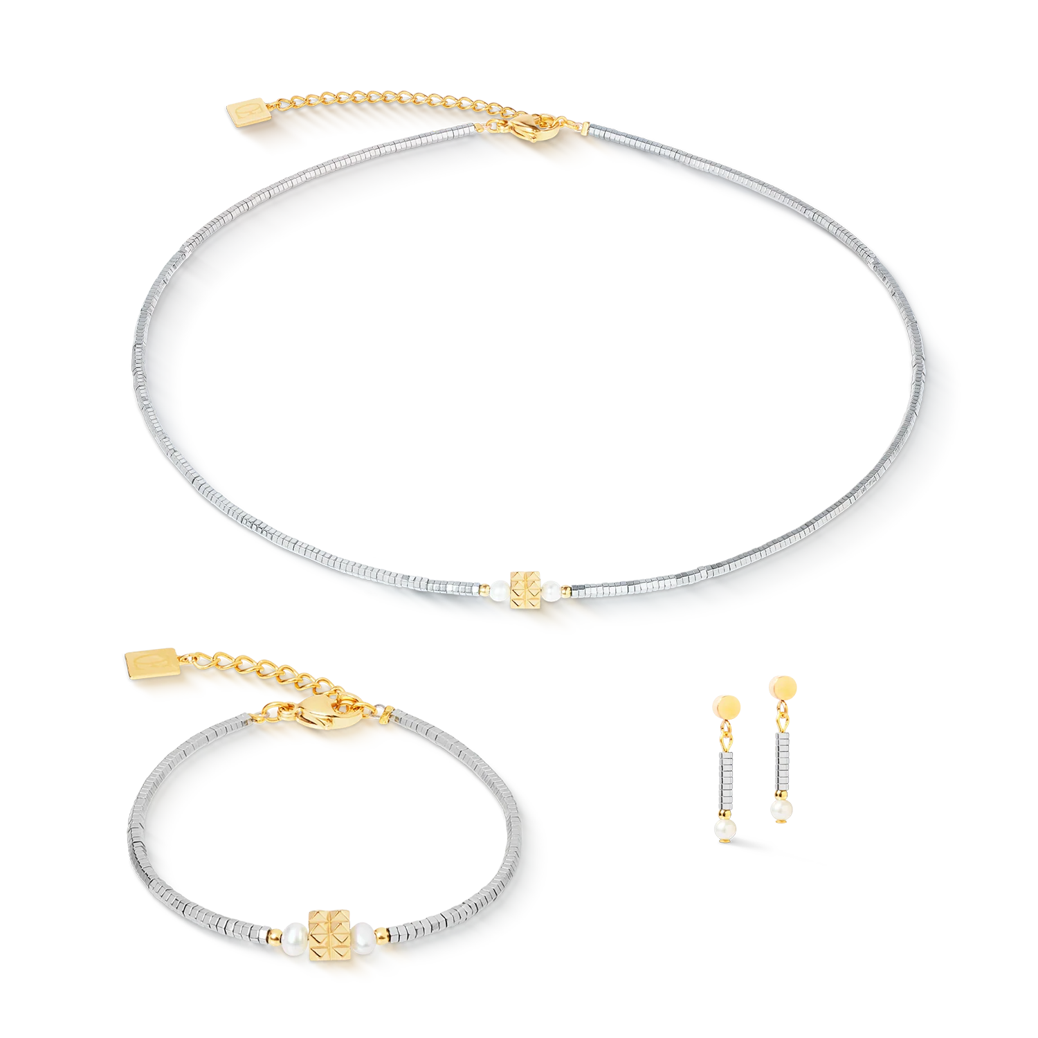 Earrings Edge & Grace silver-gold - Image 3