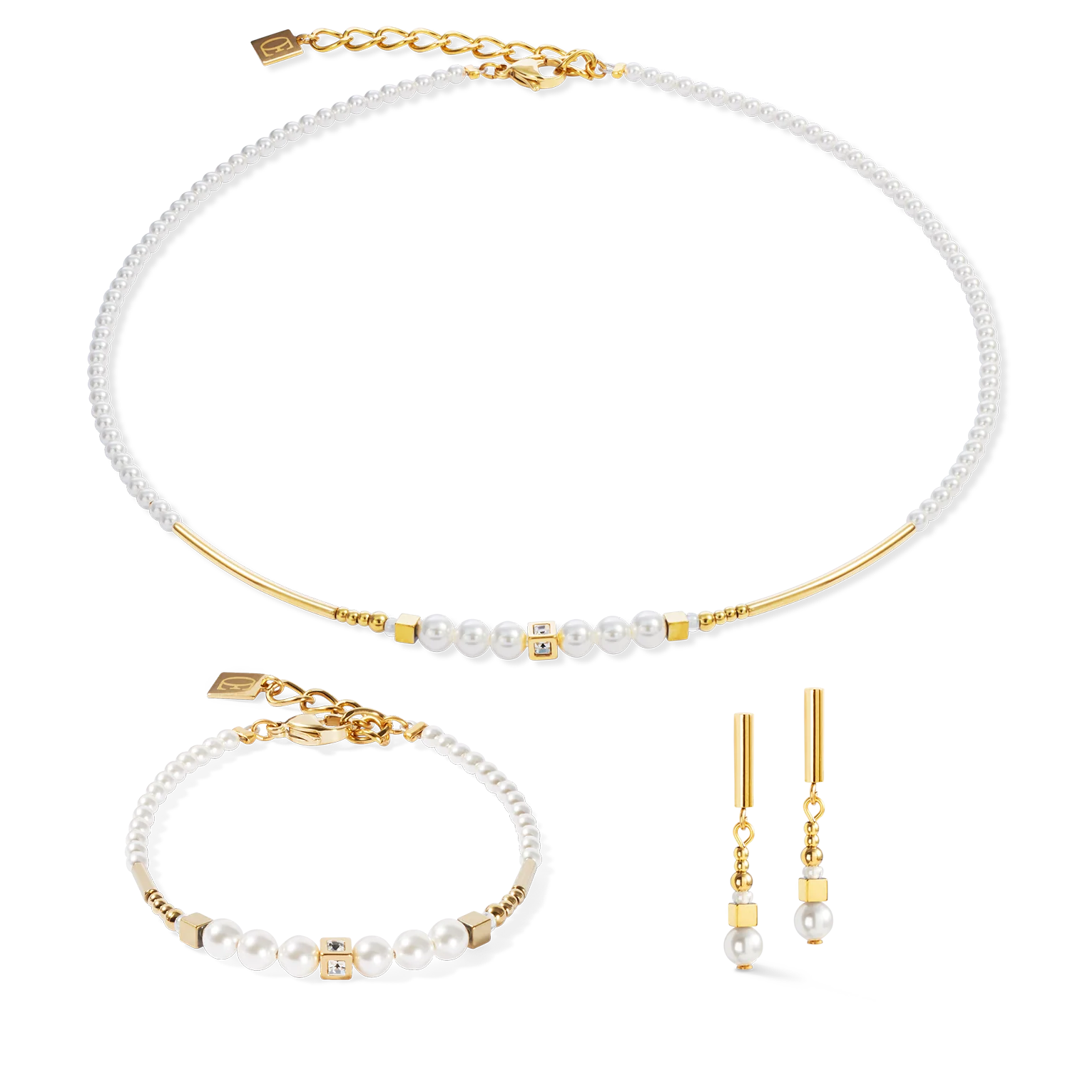 Earrings Shimmering Princess Pearls gold-white - Image 3