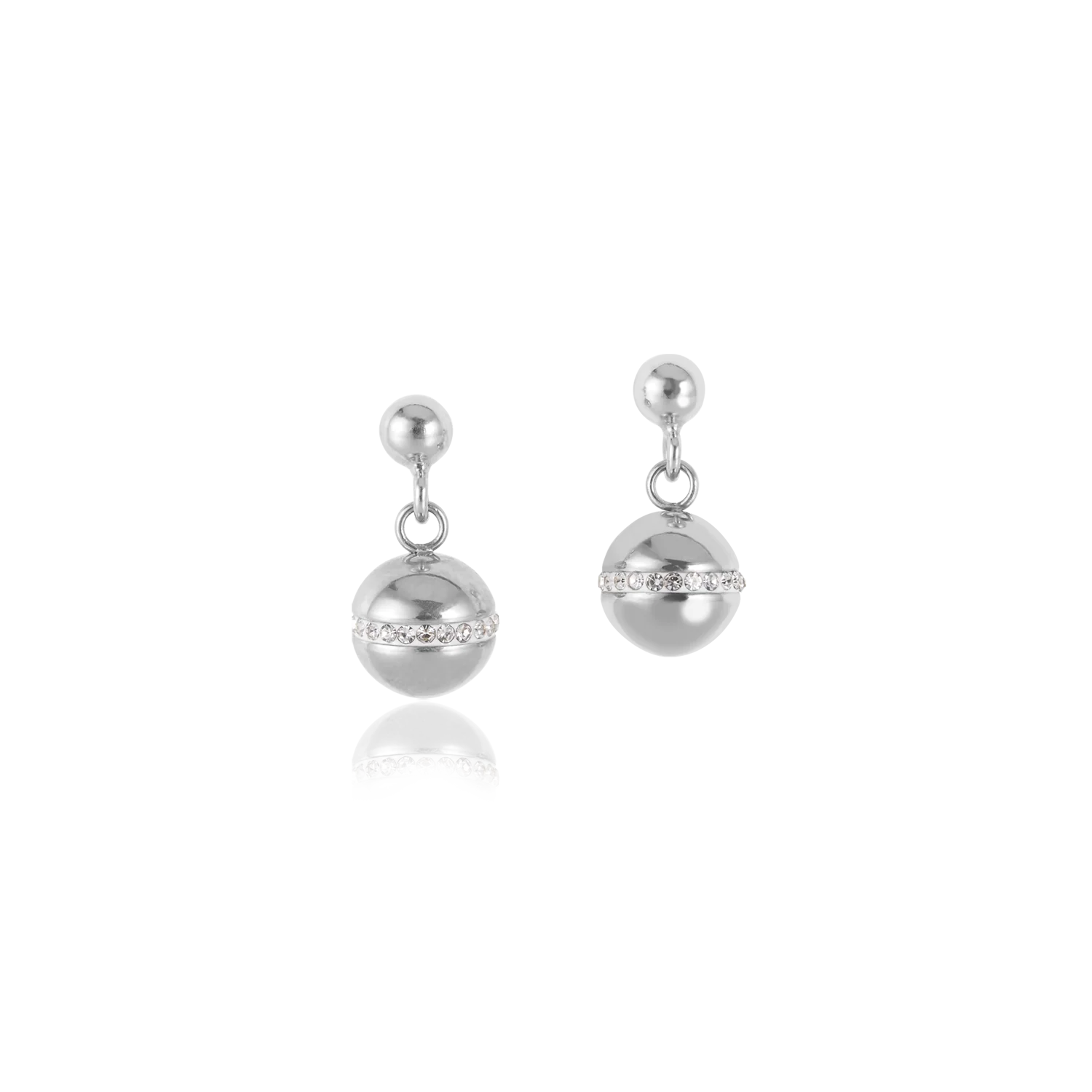 Earrings TwistedPEARLS stainless steel silver