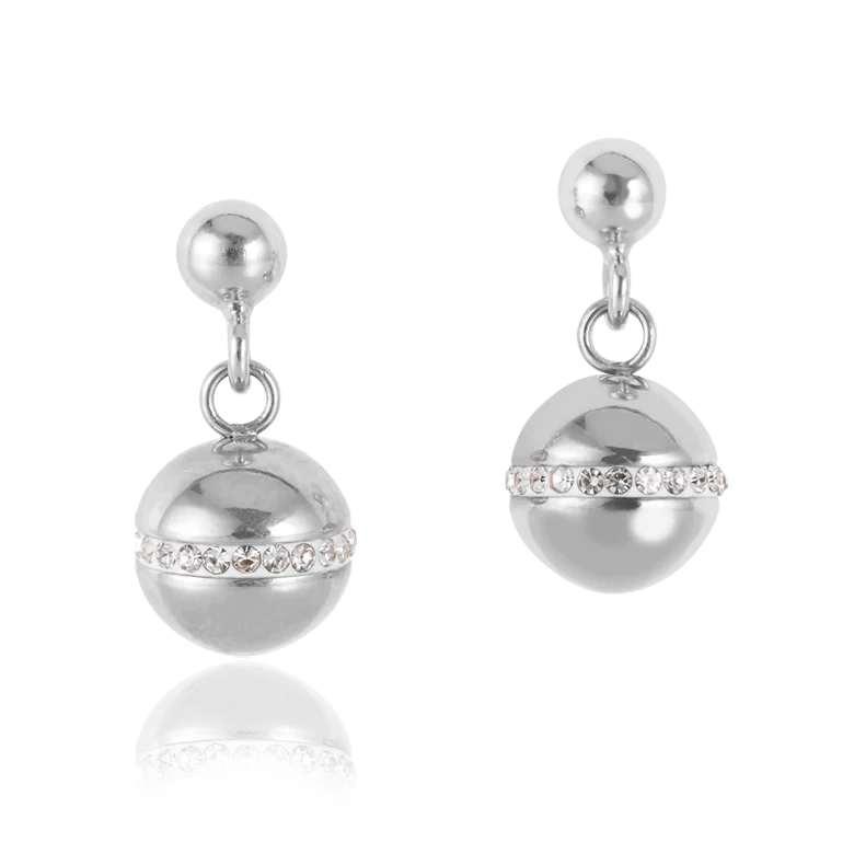 Earrings TwistedPEARLS stainless steel silver - Image 2