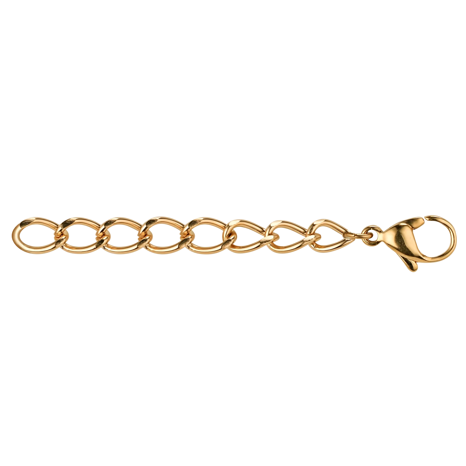 Extension chain with clasp stainless steel gold - Image 3