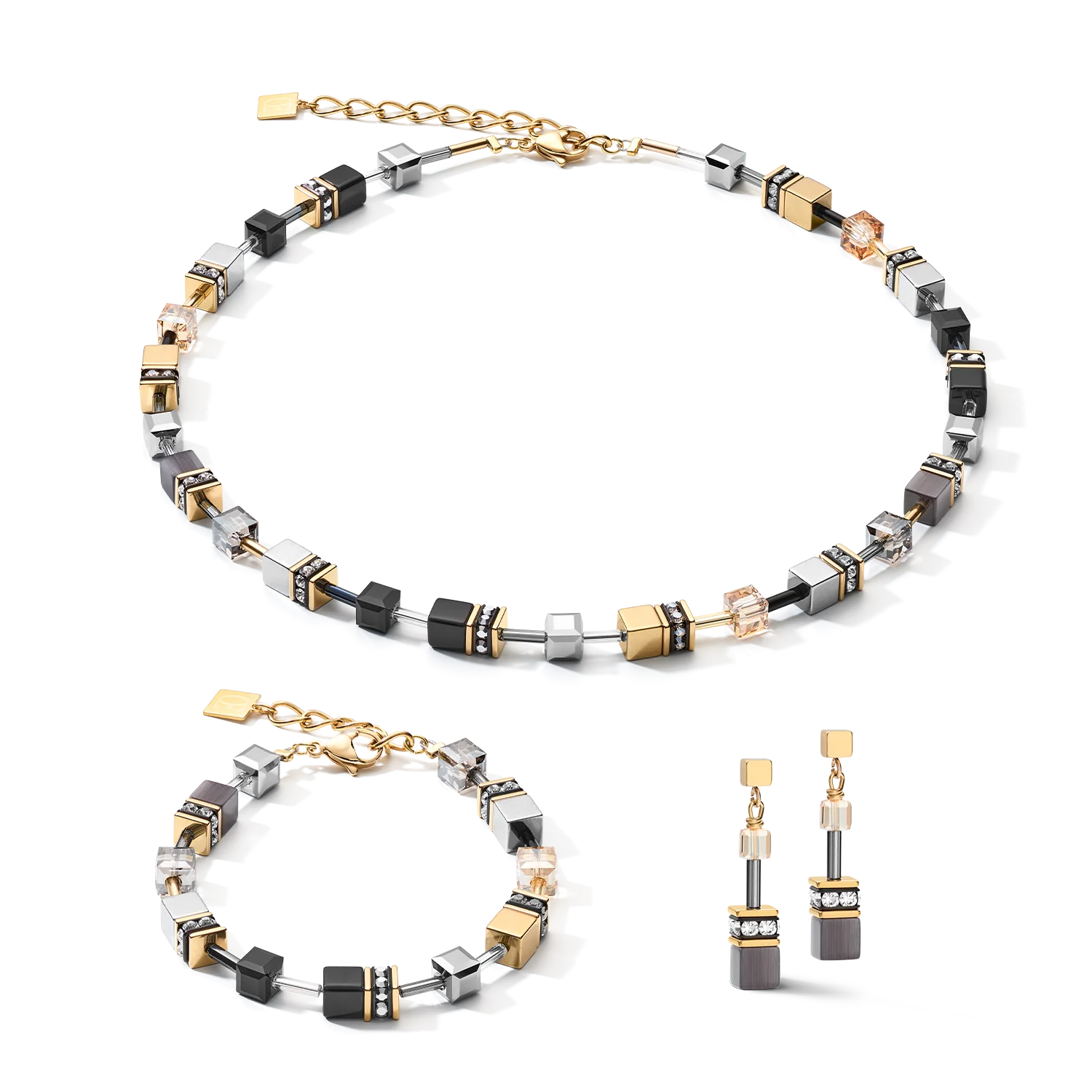 GEOCUBE® Bracelet grey-gold - Image 3