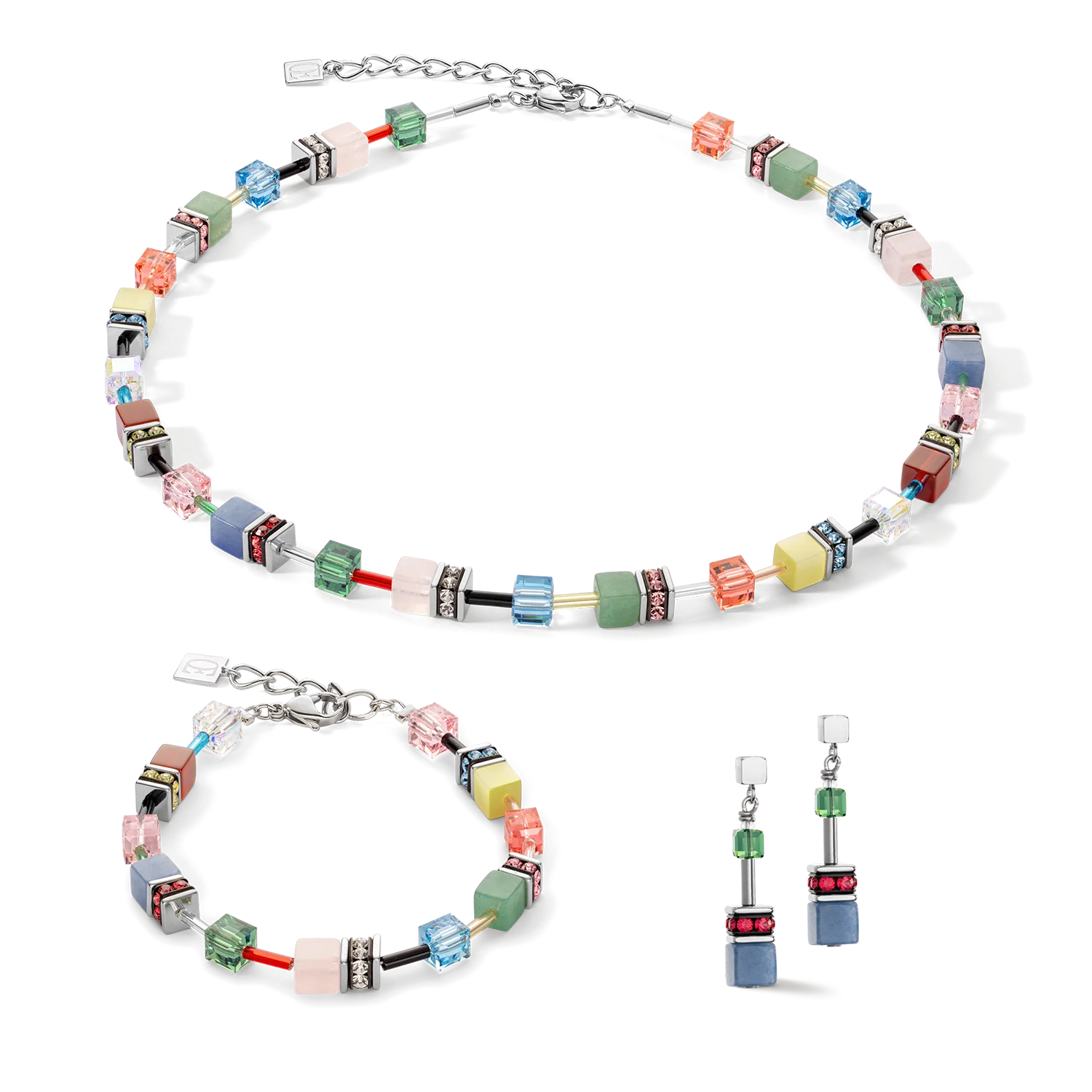 GeoCUBE® Iconic Precious earrings Multicolour Delight - Image 3