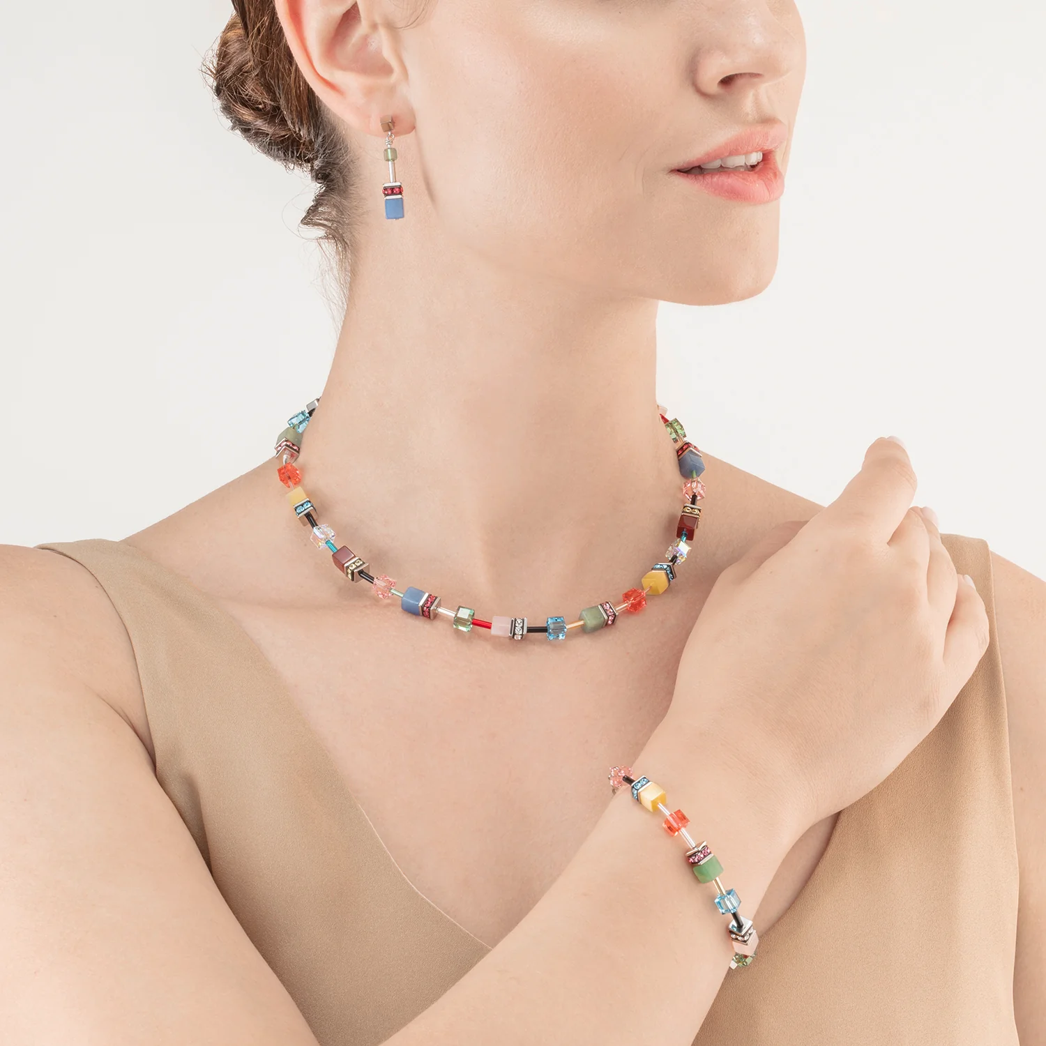 GeoCUBE® Iconic Precious necklace Multicolour Delight - Image 4