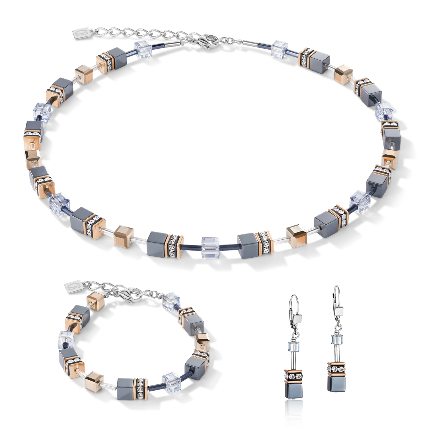 GeoCUBE® Necklace ice blue - Image 3