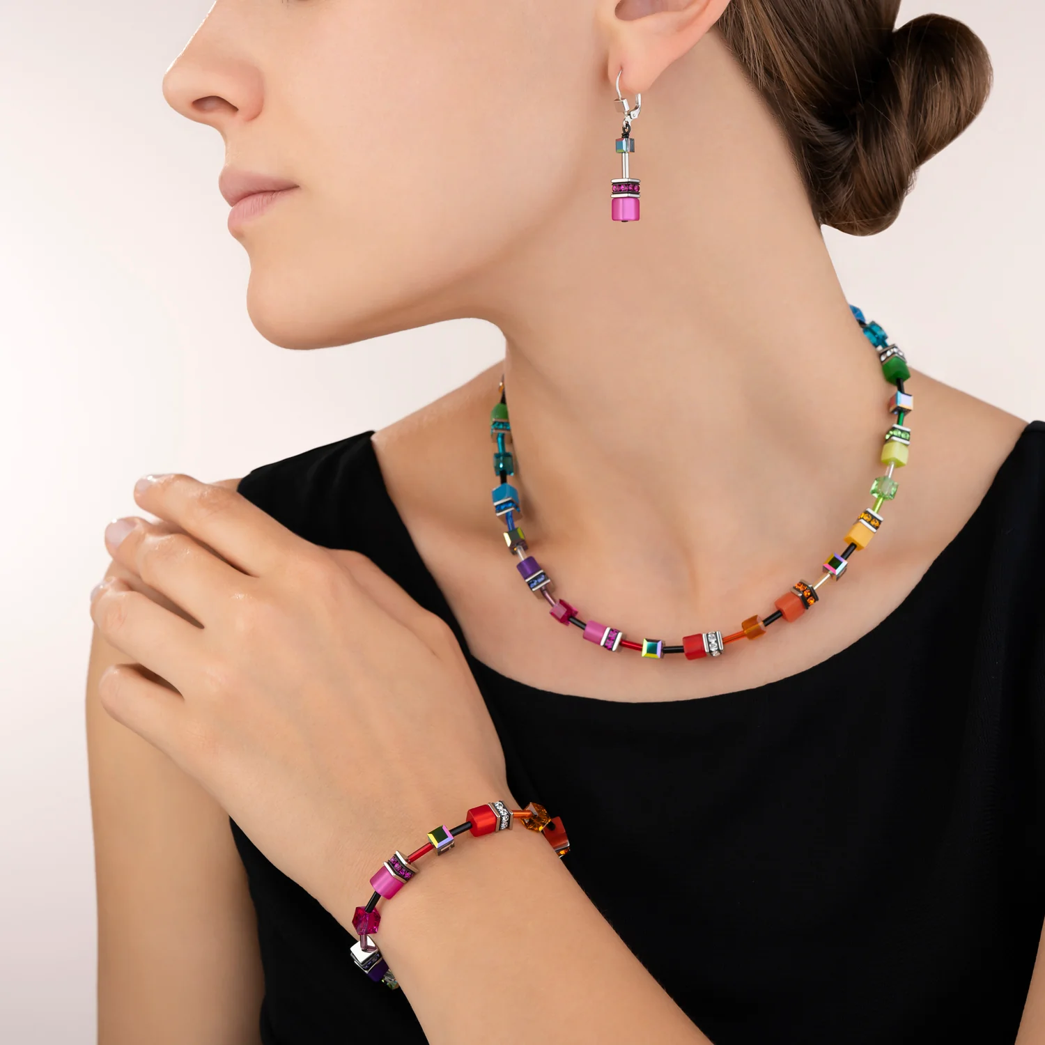 GeoCUBE® necklace multicolour rainbow - Image 4