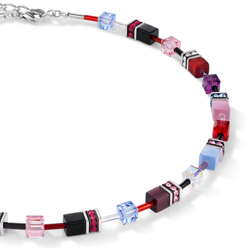 GeoCUBE® Necklace purple-red-blue - Image 2