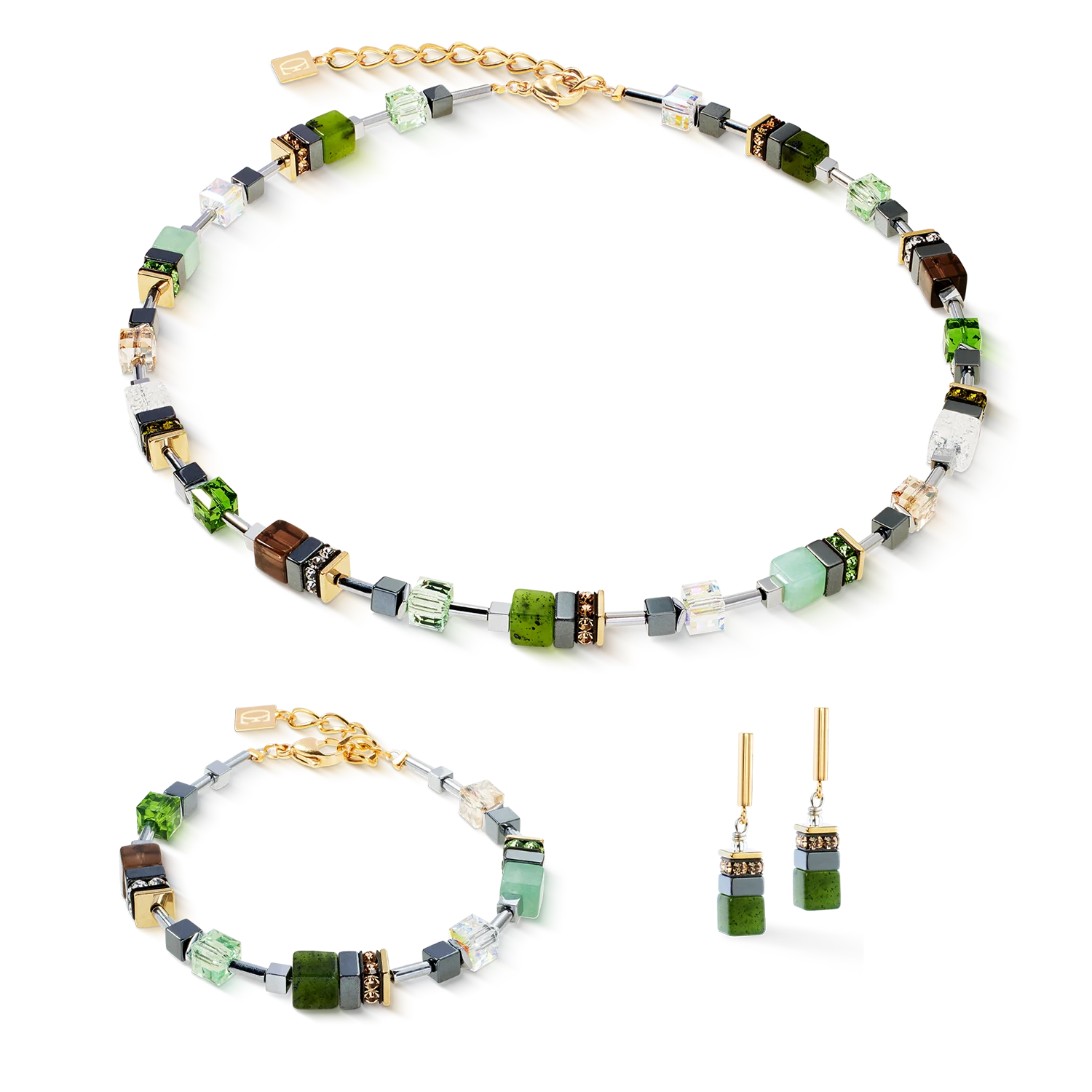 GeoCUBE® Precious Motion bracelet Forest Light gold - Image 3