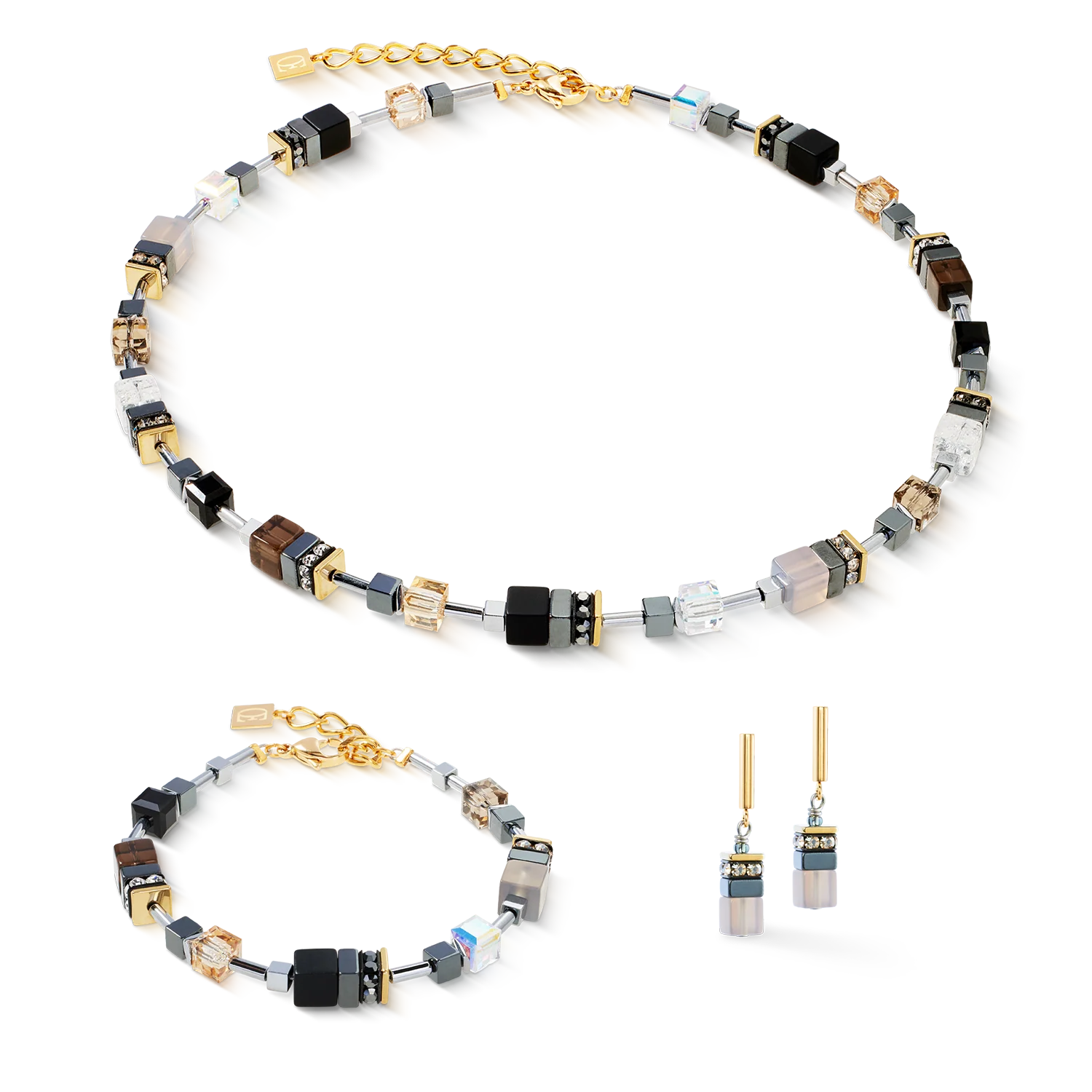 GeoCUBE® Precious Motion necklace Stone Whisper gold - Image 3