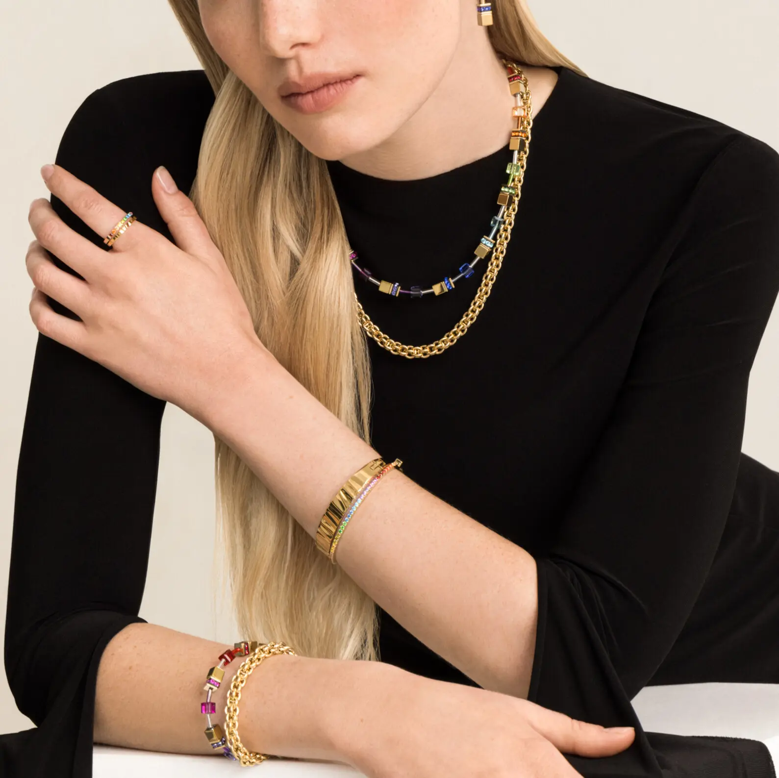 Necklace Mesh Chain Classic gold - Image 4