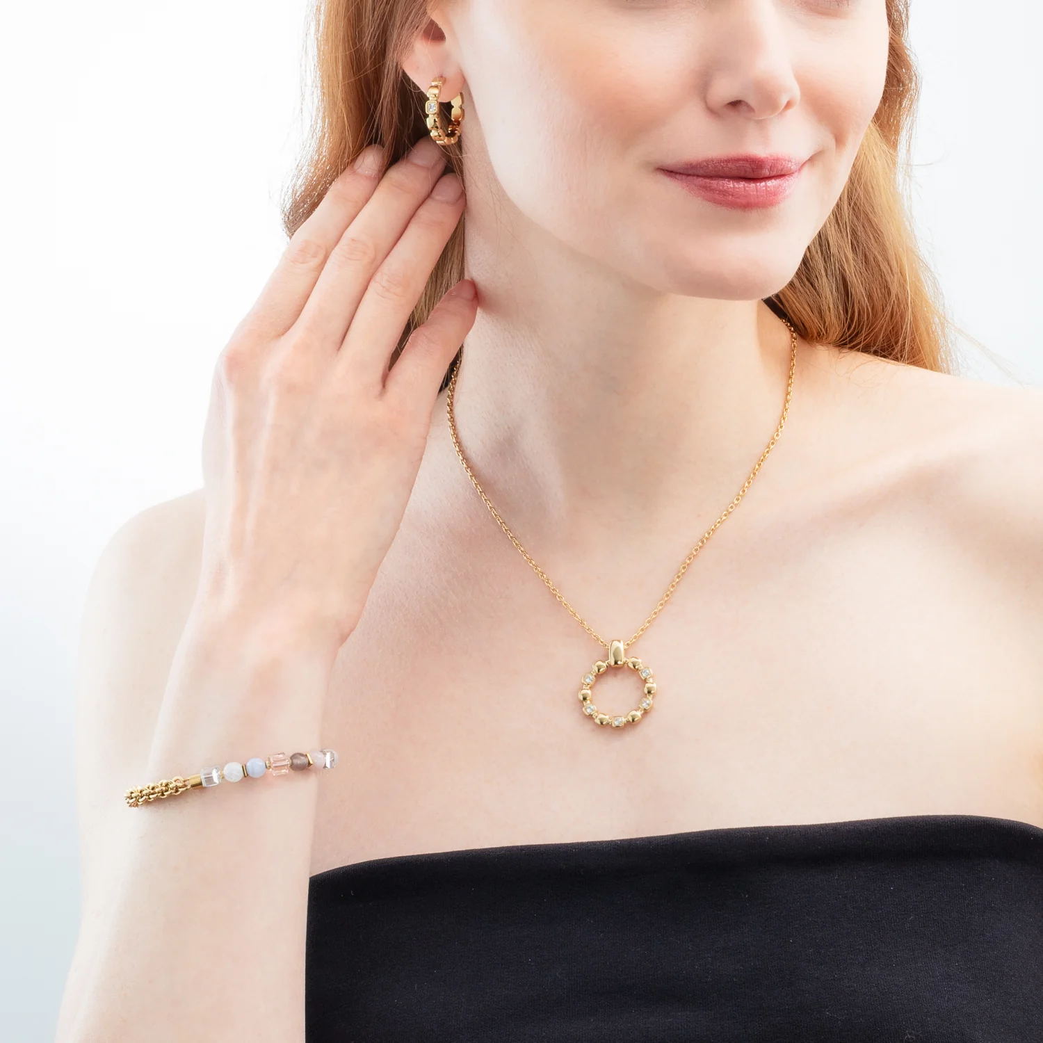 Necklace Soft Cube Circle Glow gold - Image 5