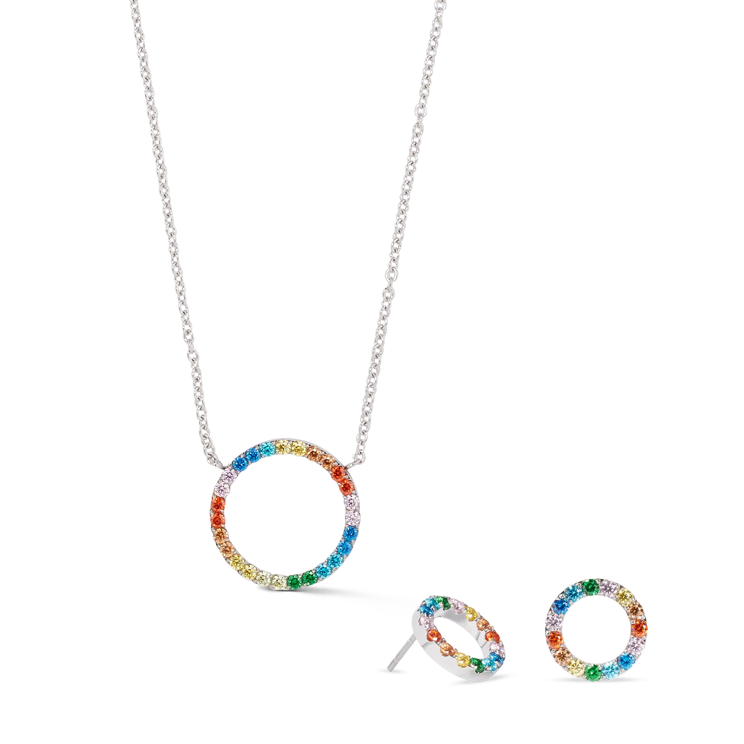 Necklace Sparkling Circle silver-multicolour - Image 3