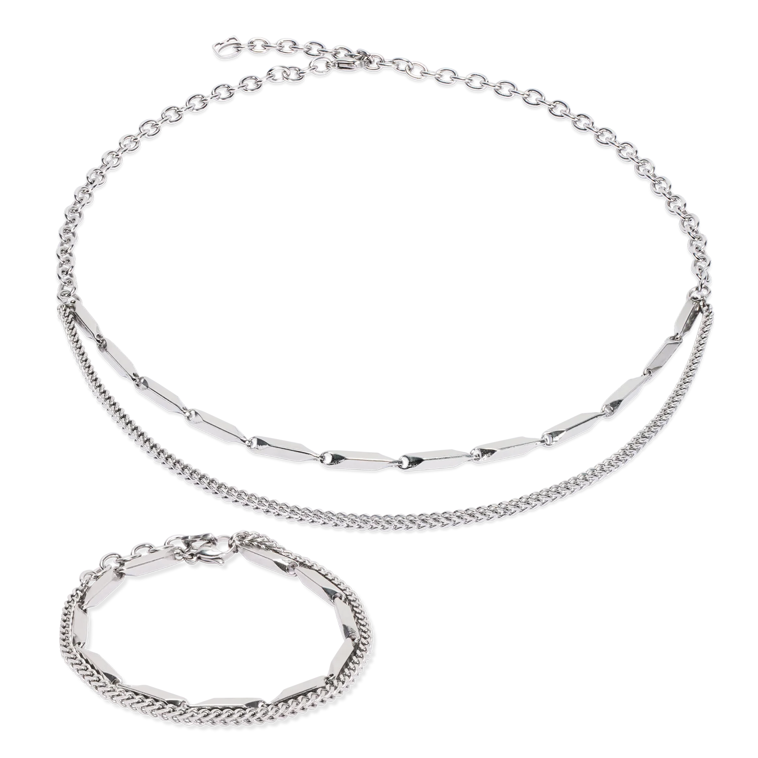 Necklace Twisted Layers silver - Image 3