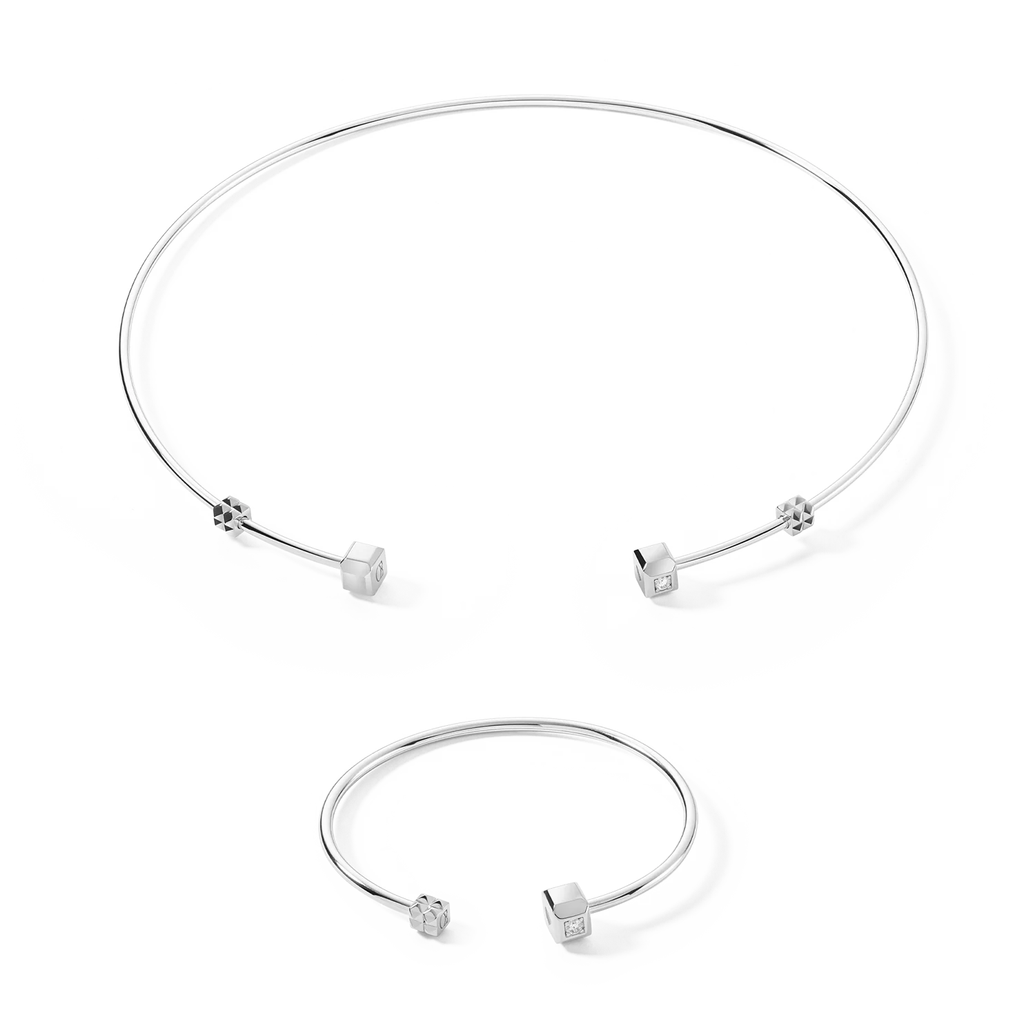 STATEMENT Collection bangle open 19 cm silver - Image 3