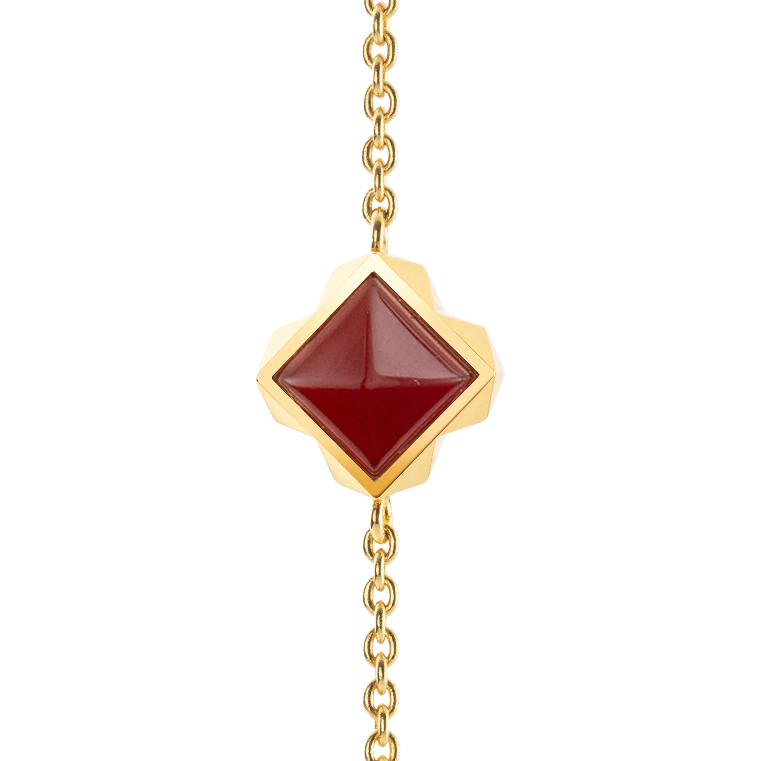 STATION Collection necklace gold-red - Image 6