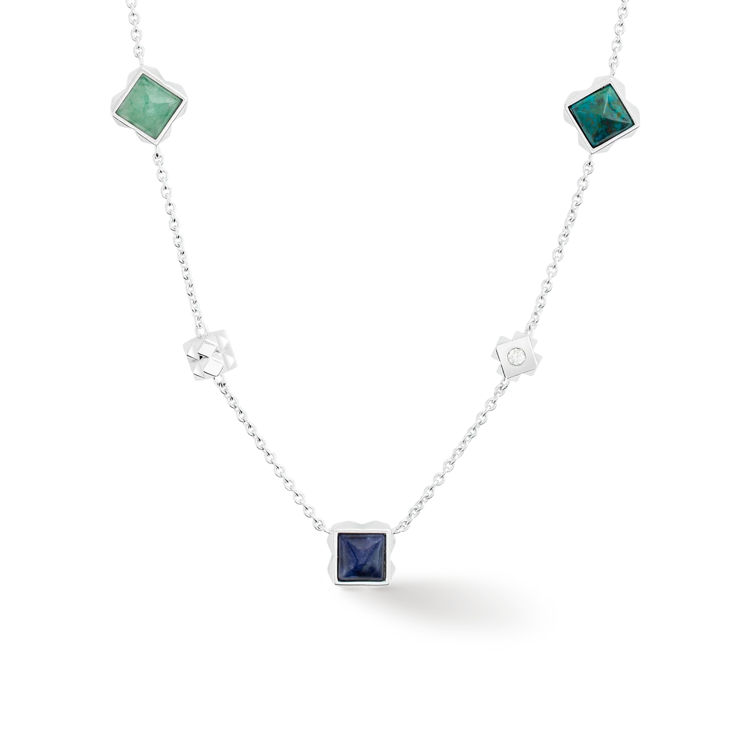 STATION Collection necklace silver-blue - Image 2