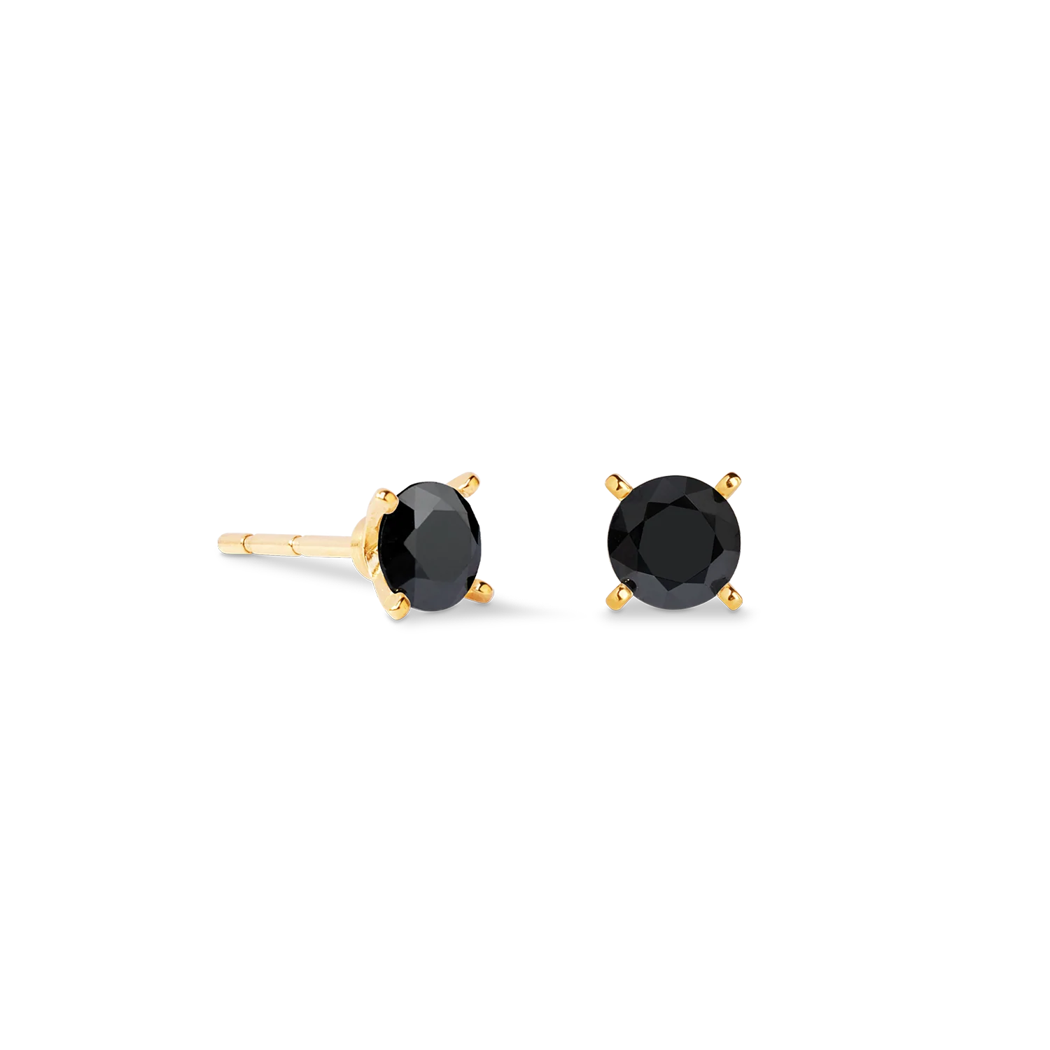 Stud earrings Glam Dot 5 mm gold-black - Image 2