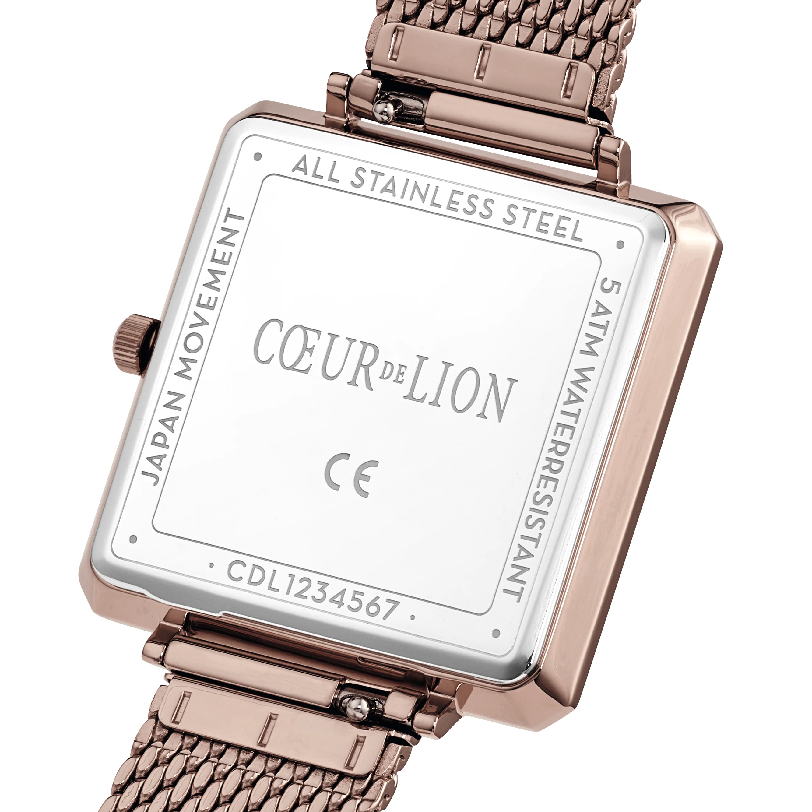 Watch Iconic Square Brilliant White Stainless Steel Champagne - Image 5